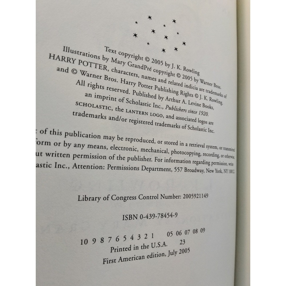Harry Potter and the Half-Blood Prince J.K. Rowling 1st Edition Hardcover 2005 - Picture 2 of 10